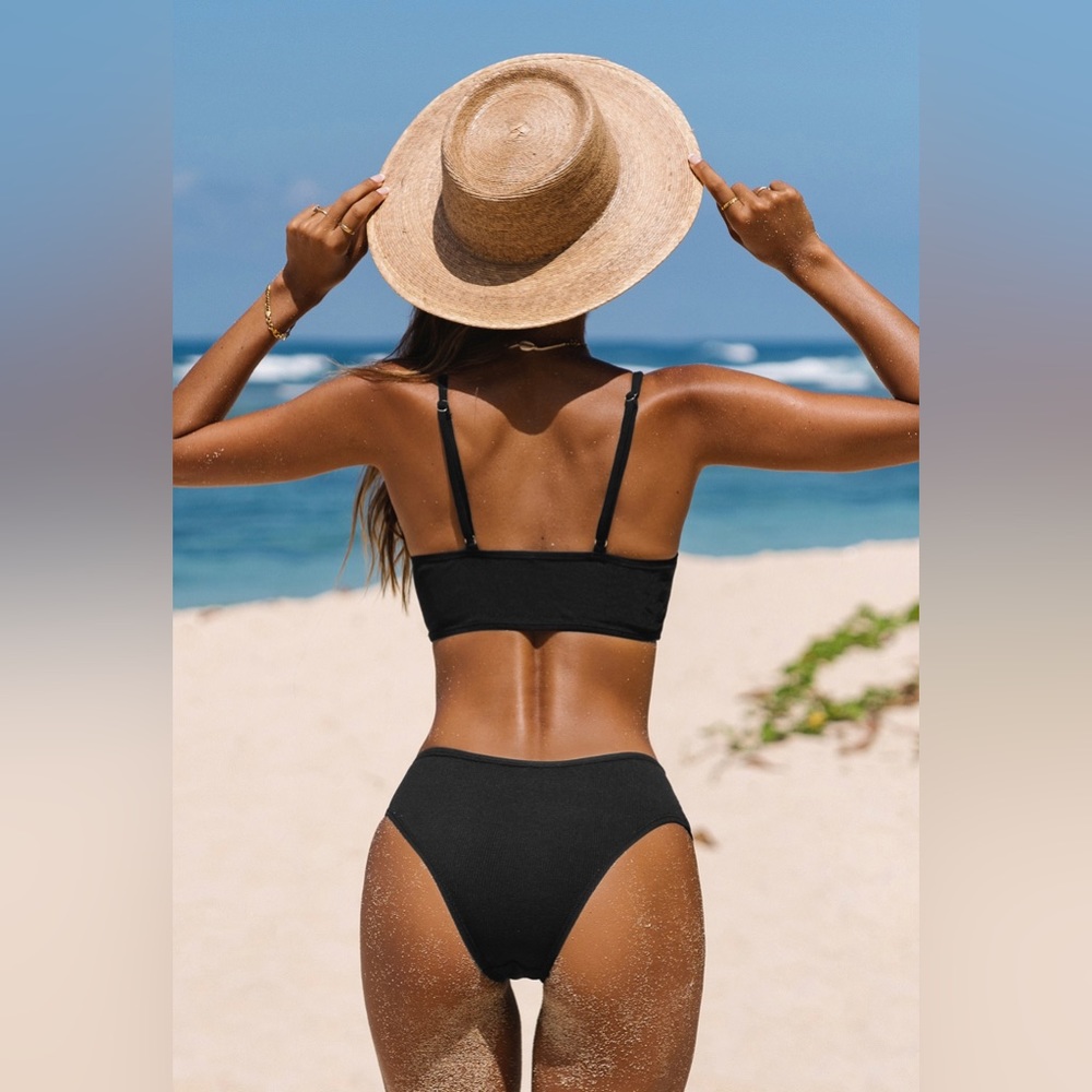 Cupshe Black Bikini - NEW WITH TAGS - Picture 2 of 8